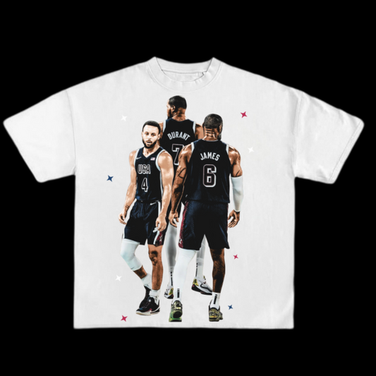 BIG 3” Curry LeBron Durant USA Tee 🇺🇸