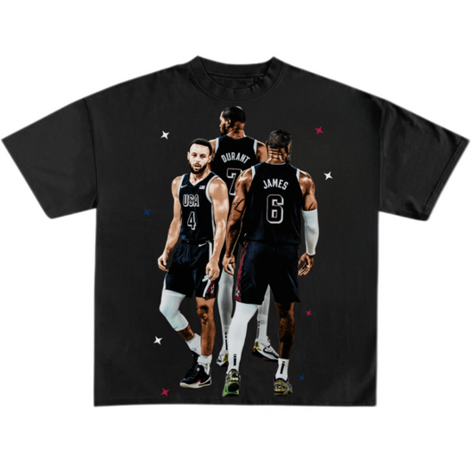 BIG 3” Curry LeBron Durant USA Tee 🇺🇸