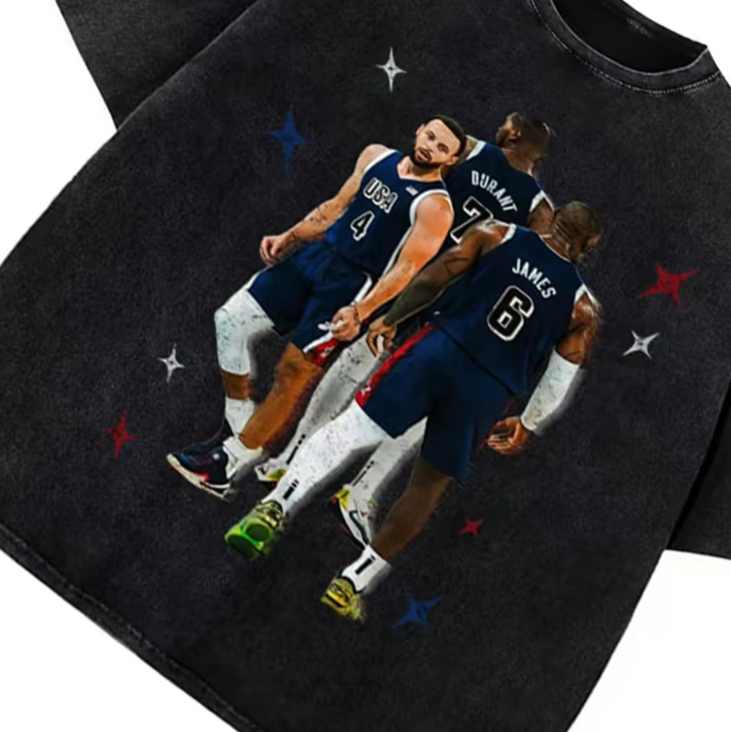 BIG 3” Curry LeBron Durant USA Tee 🇺🇸