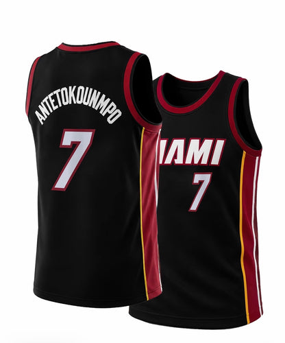 Giannis Antetokounmpo #7 Miami Heat Basketball Jerseys ☀️🏝️