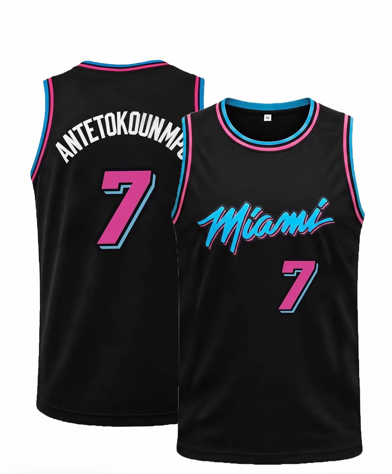 Giannis Antetokounmpo #7 Miami Heat Basketball Jerseys ☀️🏝️