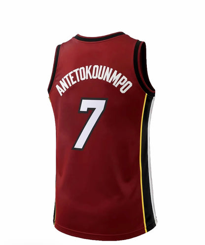 Giannis Antetokounmpo #7 Miami Heat Basketball Jerseys ☀️🏝️