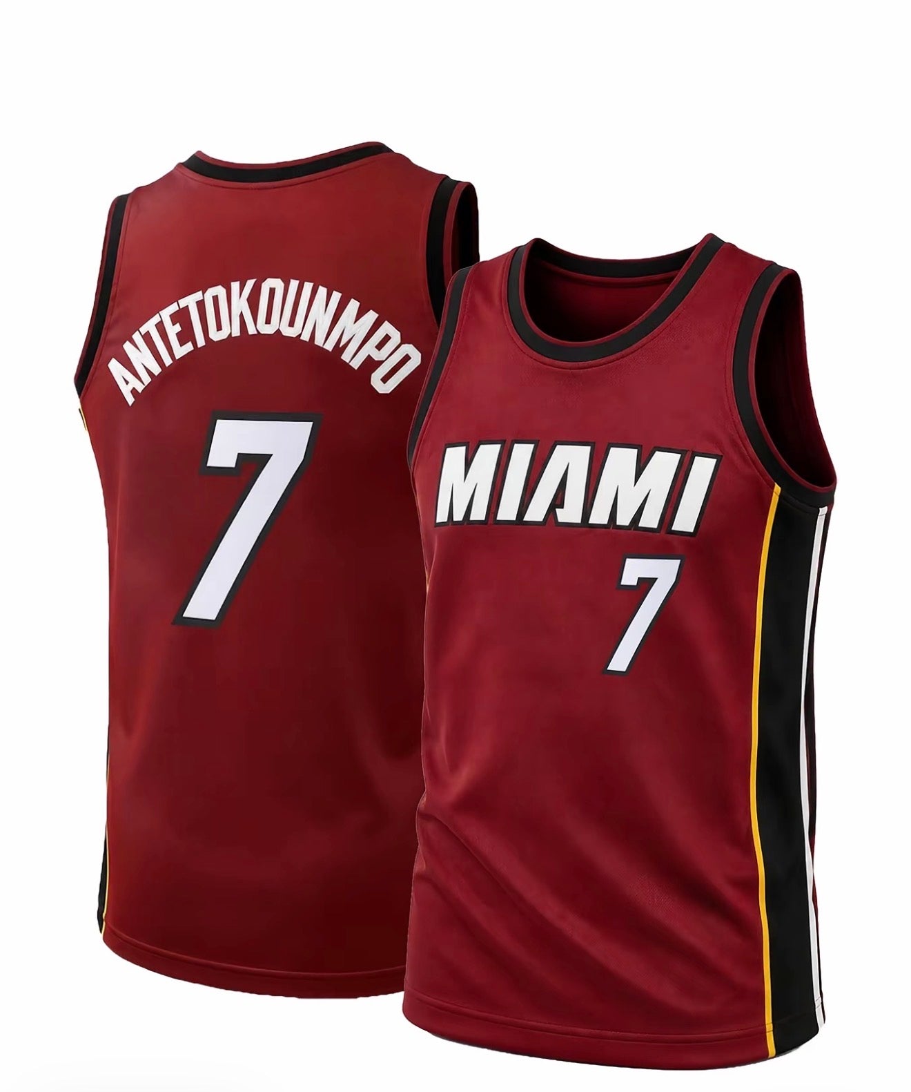Giannis Antetokounmpo #7 Miami Heat Basketball Jerseys ☀️🏝️