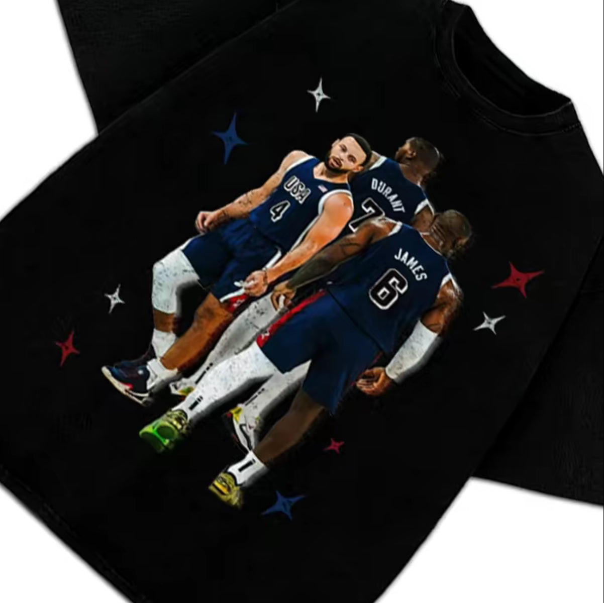 BIG 3” Curry LeBron Durant USA Tee 🇺🇸
