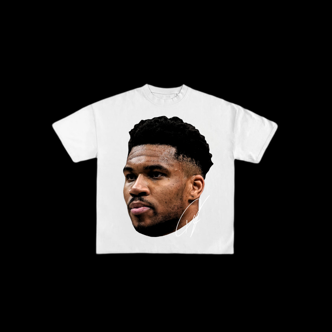 34” Giannis Antetokounmpo Big Head Miami Heat Tee 🏝️