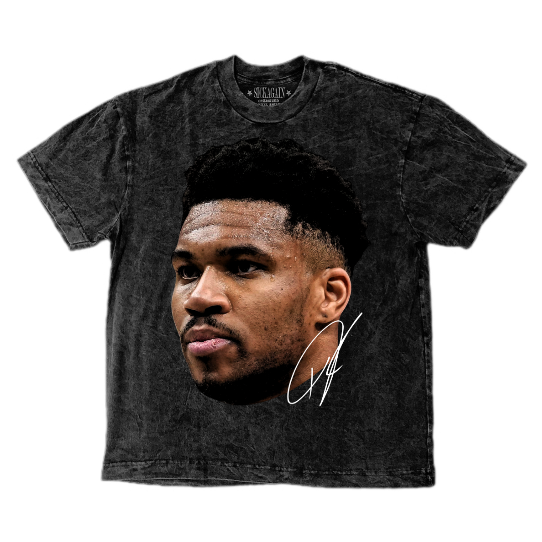 34” Giannis Antetokounmpo Big Head Miami Heat Tee 🏝️