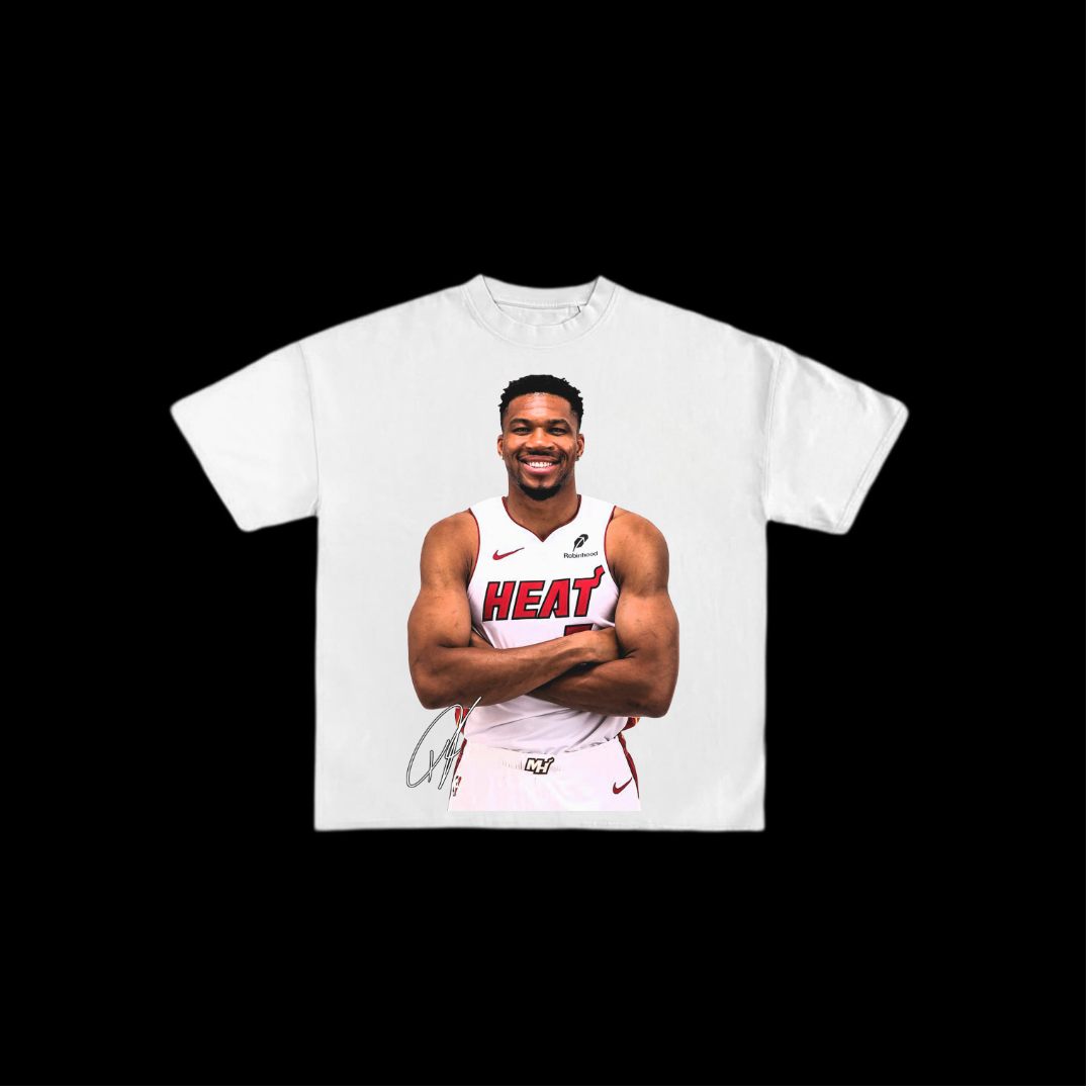 7” Giannis Antetokounmpo Miami Heat Tee 🏝️