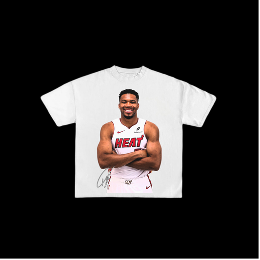7” Giannis Antetokounmpo Miami Heat Tee 🏝️